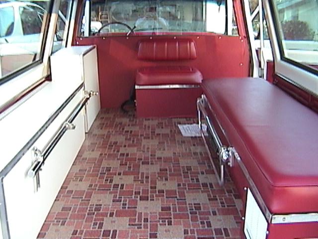 I was lucky to find this linoleum.  It is no longer made - but anyone restoring a professional car ambulance is looking for this print.